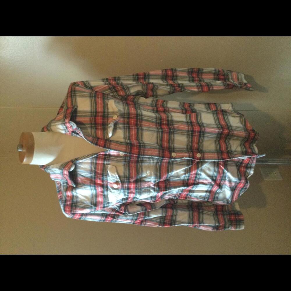 American Eagle - M - Red Plaid Flannel
